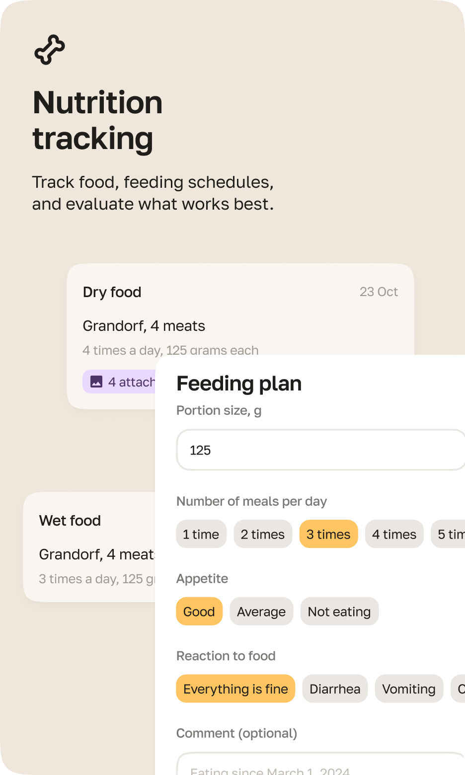 Nutrition tracking